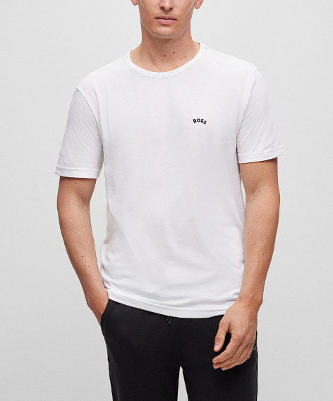 BOSS | Cotton T Shirt Brand Logo